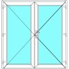 Vchodové dveře 160x230 Dvoukřídlé Aluplast Ideal 4000 BARVA PROFILU: Bílá - Bílá